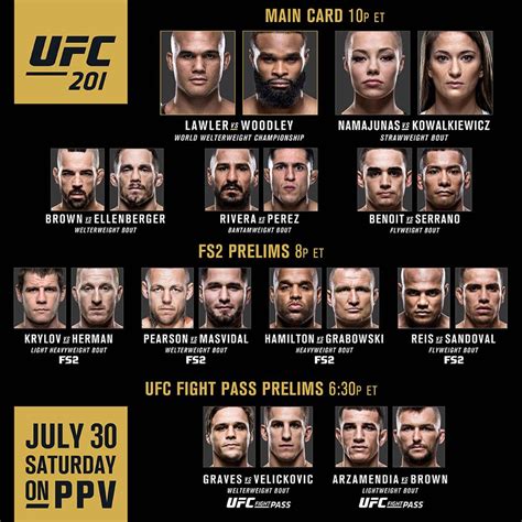 UFC 201 .